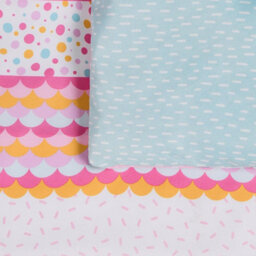 OHS Rainbow Duvet Cover Bedding Set Quilt Pillowcase Reversible, White - Single - thumbnail 8