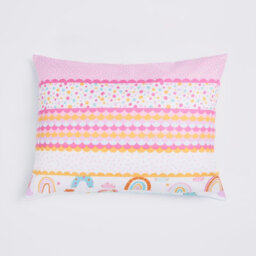 OHS Rainbow Duvet Cover Bedding Set Quilt Pillowcase Reversible, White - Single - thumbnail 3