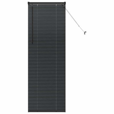 Berkfield Modern Window Blind With Curtains Manual Black Aluminium