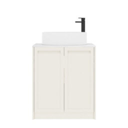Royal Bathrooms Royal Bathroom Elmore 700mm Classic White Freestanding Countertop Bathroom Vanity Unit 2 Door With Peak Basin - thumbnail 7