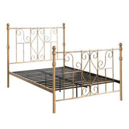 OAT Home Belgravia Antique Brass Effect Victorian Vintage Style Metal King Size Bed Frame - thumbnail 7