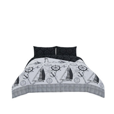 Pirate Duvet Cover Set Adventure Themed Bedding With Pillowcases Black - image 1