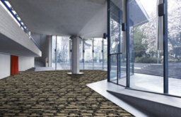 Chepstow Court Commercial Woven Carpet By Remland (Black & Beige Graphic Overlay, 3M X 4M) - thumbnail 2