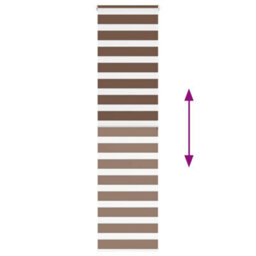 Berkfield Modern Zebra Blind Brown 60X200 Cm Fabric Width 55.9 Cm Polyester - thumbnail 5
