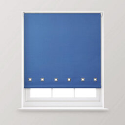 A.unique Home Premium Quality Trimmable Square Eyelet Window Roller Blind - 5Ft - Royal Blue - 150Cm (W) X 170Cm (L) - thumbnail 1