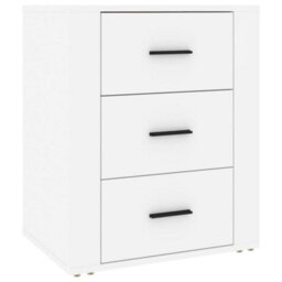 Berkfield Bedside Cabinet White 50X36X60 Cm Engineered Wood - thumbnail 2