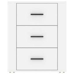 Berkfield Bedside Cabinet White 50X36X60 Cm Engineered Wood - thumbnail 6
