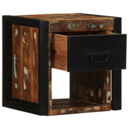 Berkfield Bedside Cabinets 2 Pcs Multicolour 40X35X40 Cm Solid Wood Reclaimed - thumbnail 3