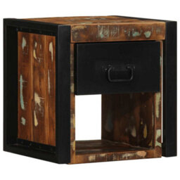 Berkfield Bedside Cabinets 2 Pcs Multicolour 40X35X40 Cm Solid Wood Reclaimed - thumbnail 2