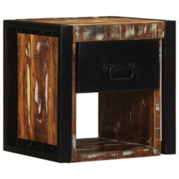 Berkfield Bedside Cabinets 2 Pcs Multicolour 40X35X40 Cm Solid Wood Reclaimed - thumbnail 4