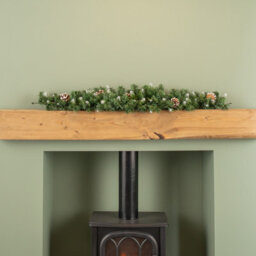 Samuel Alexander 90Cm Snow King Fir Christmas Swag Garland With Pine Cones & Snow Tips - thumbnail 2