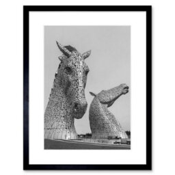 "Artery8 Kelpies Horse Sculptures Falkirk Scotland 12X16"" Framed Wall Art Print" - thumbnail 1