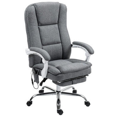 Executive Office Chair With Massage And Heat, Computer Desk Chair, Grey - image 1