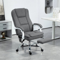 Executive Office Chair With Massage And Heat, Computer Desk Chair, Grey - thumbnail 4