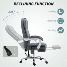 Executive Office Chair With Massage And Heat, Computer Desk Chair, Grey - thumbnail 6