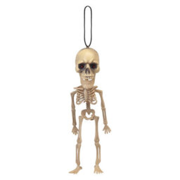 Halloween Skeleton Decoration Big Head, Red Led Eyes Trick Or Treat - thumbnail 1
