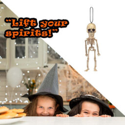 Halloween Skeleton Decoration Big Head, Red Led Eyes Trick Or Treat - thumbnail 6