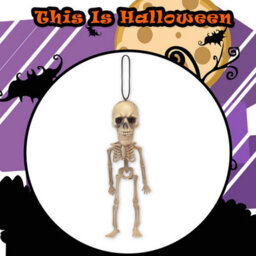 Halloween Skeleton Decoration Big Head, Red Led Eyes Trick Or Treat - thumbnail 7