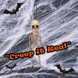 Halloween Skeleton Decoration Big Head, Red Led Eyes Trick Or Treat - thumbnail 4