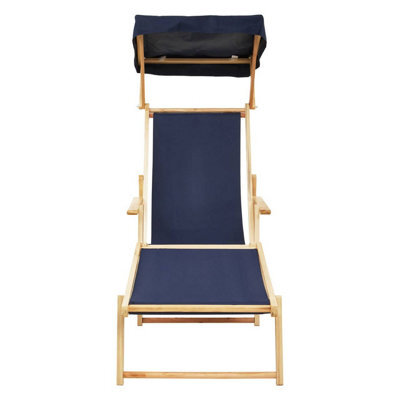 Orsina Blue Lounger, Easy To Clean Lounger Chair Outdoor, Weather-Resistant Chaise Lounge, Space-Saver Sun Lounger - image 1