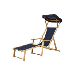 Orsina Blue Lounger, Easy To Clean Lounger Chair Outdoor, Weather-Resistant Chaise Lounge, Space-Saver Sun Lounger - thumbnail 2