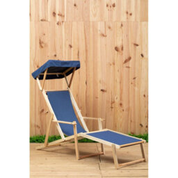 Orsina Blue Lounger, Easy To Clean Lounger Chair Outdoor, Weather-Resistant Chaise Lounge, Space-Saver Sun Lounger - thumbnail 6