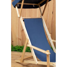Orsina Blue Lounger, Easy To Clean Lounger Chair Outdoor, Weather-Resistant Chaise Lounge, Space-Saver Sun Lounger - thumbnail 7
