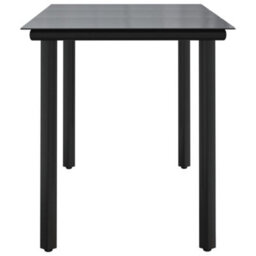 Walplus Garden Dining Table Black 200X100X74Cm Steel And Tempered Glass - thumbnail 4