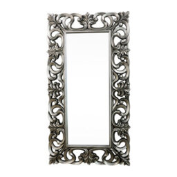 Melody Maison Large Baroque-Style Silver Wall / Floor Mirror 90Cm X 168Cm - thumbnail 6