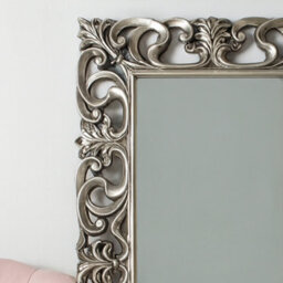 Melody Maison Large Baroque-Style Silver Wall / Floor Mirror 90Cm X 168Cm - thumbnail 3