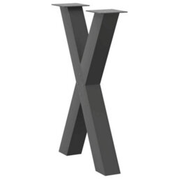 Berkfield Dining Table Legs X-Shaped 2 Pcs Anthracite 60X(72-73) Cm Steel - thumbnail 4