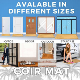 Wadan 100 X 150 Cm Coir Door Mats Heavy Duty Cut To Size Natural Coir Entrance Door Mat For Indoor & Outdoor - thumbnail 4