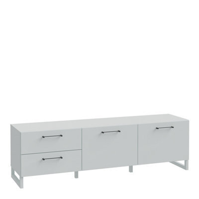 Furniture To Go Sali 2 Door 2 Drawer Tv Unit In Light Grey - image 1