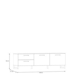 Furniture To Go Sali 2 Door 2 Drawer Tv Unit In Light Grey - thumbnail 8