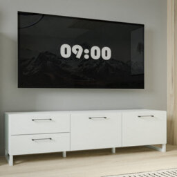 Furniture To Go Sali 2 Door 2 Drawer Tv Unit In Light Grey - thumbnail 6