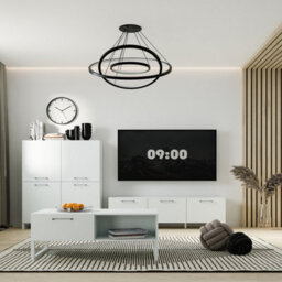 Furniture To Go Sali 2 Door 2 Drawer Tv Unit In Light Grey - thumbnail 5