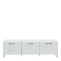 Furniture To Go Sali 2 Door 2 Drawer Tv Unit In Light Grey - thumbnail 2