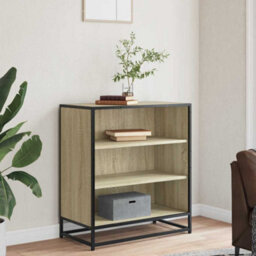 Berkfield Sideboard Sonoma Oak 68X35X76 Cm Engineered Wood And Metal - thumbnail 3