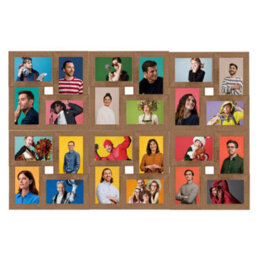 Berkfield Collage Photo Frame For 24X(10X15 Cm) Picture Light Brown Mdf - thumbnail 2