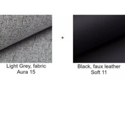 Aden 4 Seater Corner Sofa Bed With Storage And Universal Sleeping Function Light Grey With Black - thumbnail 2