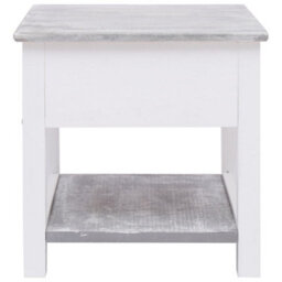 Berkfield Side Table Grey 40X40X40 Cm Paulownia Wood - thumbnail 3