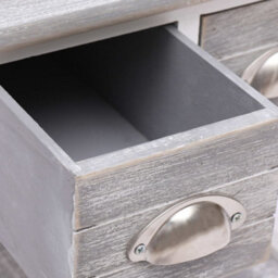 Berkfield Side Table Grey 40X40X40 Cm Paulownia Wood - thumbnail 6