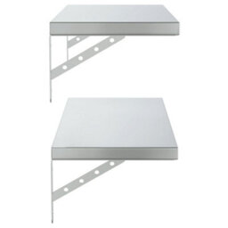 Berkfield Wall Shelves 2 Pcs 75X30 Cm Silver Stainless Steel - thumbnail 6