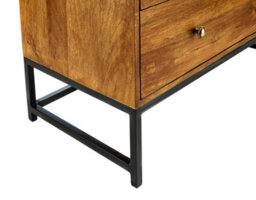 Elm Home And Garden Solid Mango Wood 2+3 Chest Of Drawers Dark Oak Finish Fully Assembled 105Cm High X 90Cm Wide X 42Cm Deep - thumbnail 8