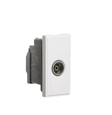 Knightsbridge Screened Tv Outlet 25 X 50mm - White