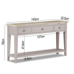 Statement Furniture Florence Large Console Table - Truffle - thumbnail 4