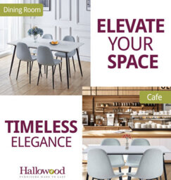 Hallowood Furniture Cullompton Large Rectangular Dining Table (1.6M) With 4 Light Grey Fabric Chairs - thumbnail 6