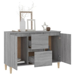 Berkfield Sideboard Grey Sonoma 103.5X35X70 Cm Engineered Wood - thumbnail 6