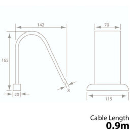 1X Over Cabinet Led Kit Natural White Curved Glass Light Bathroom Make Up Lamp - thumbnail 3