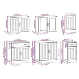 Berkfield 7 Piece Kitchen Cabinet Set Lucca Sonoma Oak Engineered Wood - thumbnail 9